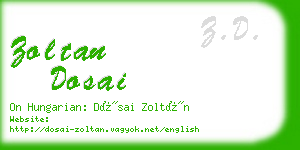 zoltan dosai business card